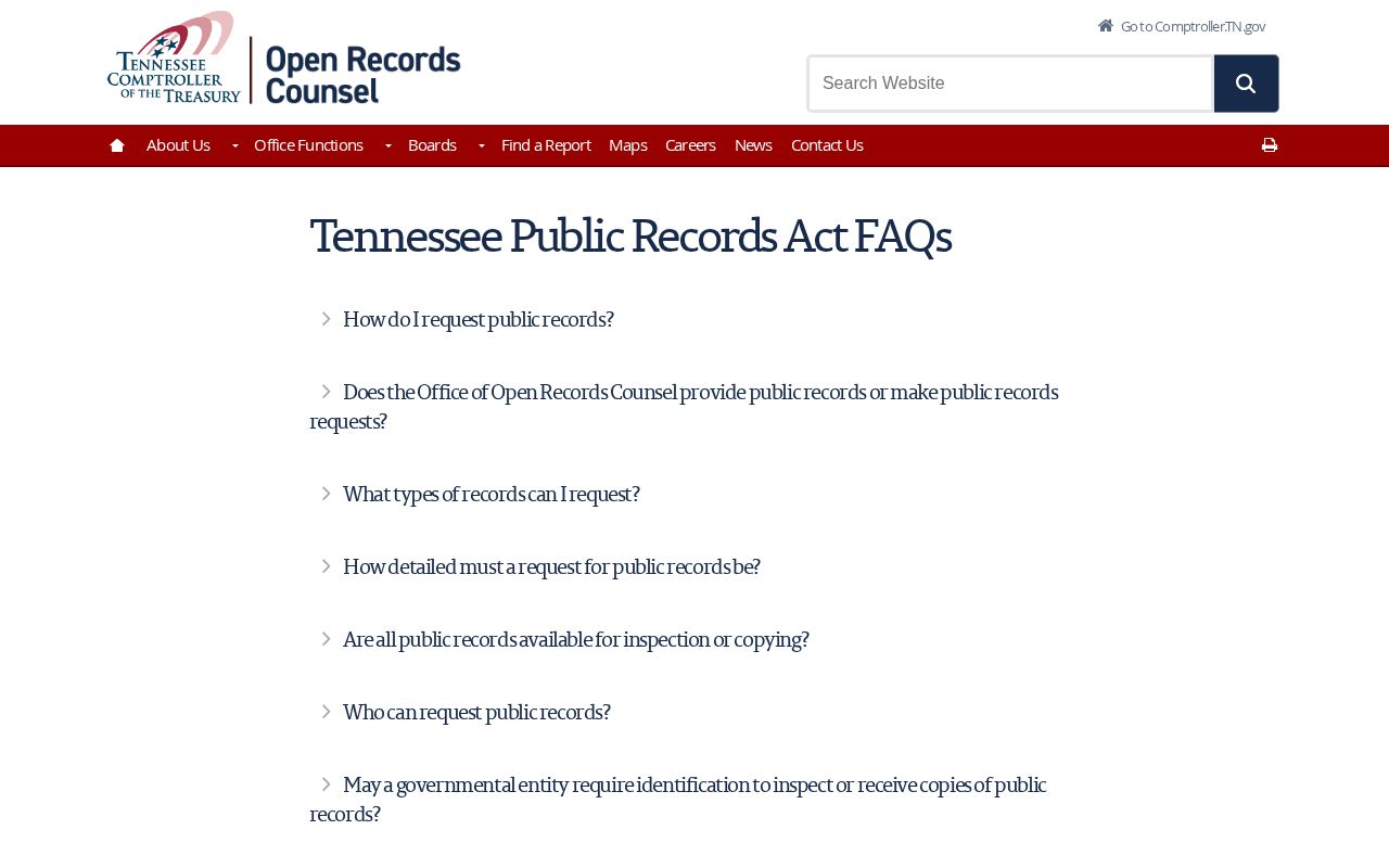 Tennessee public-record request rules for a Moore County released booking photo